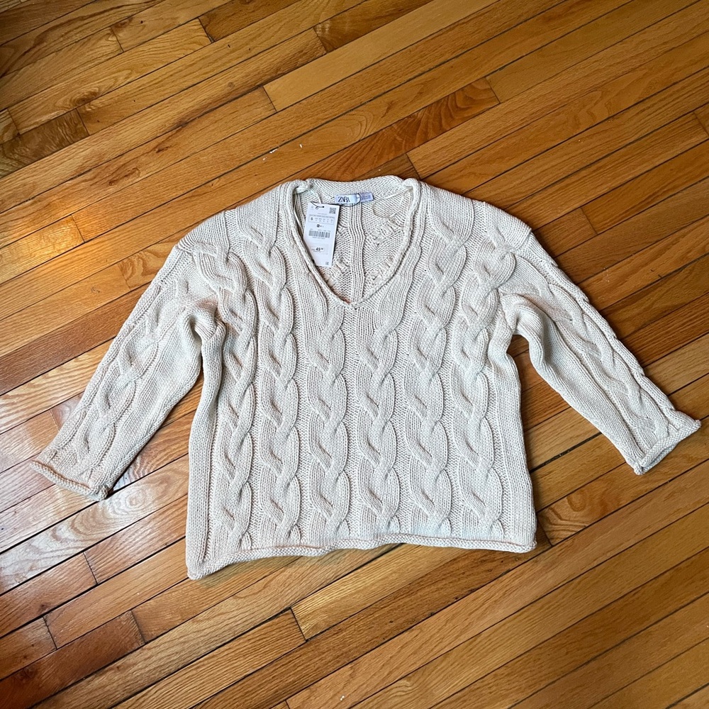 Oversized Zara Cable Knit Sweater